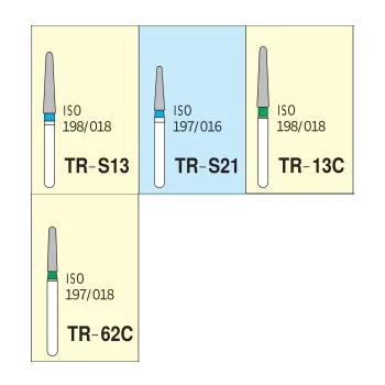 Mani Diamond Burs - Taper Round End / Tr Series - Image 3