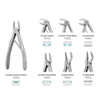 GDC Extraction Forceps Pedo Set Of 7 In Pouch Standard - Image 2