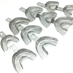 Jabbar & Co. Impression Trays Supreme Quality- Dentulous Perforated-Set of 10