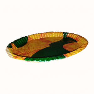 Alternative view of Multi color printed disposable buffet plate 100GSM