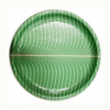 Green leaf printed disposable buffet plate made of 80 GSM food-grade paper, eco-friendly and leak-proof, perfect for parties, events, and catering.